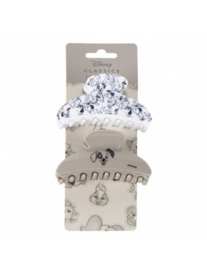 Set de clips de pelo Disney 101 Dálmatas en blanco y beige