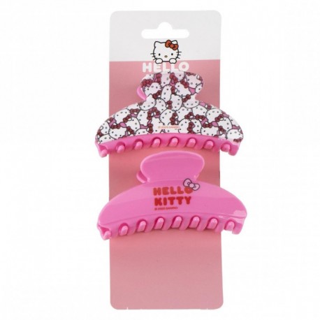 Pinces à cheveux Hello Kitty rose