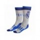 Chaussettes grises et bleues Real Madrid avec blason