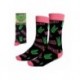Meias Unissex Wicked Escuras com Detalhes Rosa e Verde