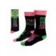 Chaussettes noires Wicked avec détails roses et verts