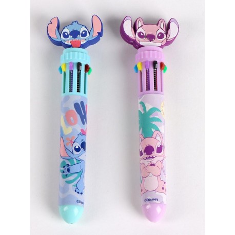 Stylo 10 couleurs Stitch et Angel Disney