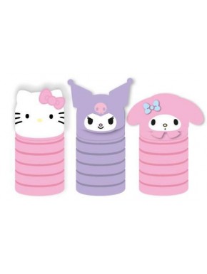 Estuche portatodo de silicona Hello Kitty y Kuromi