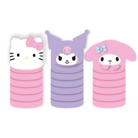 Estuche portatodo de silicona Hello Kitty y Kuromi