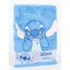 Carnet en peluche bleu avec design de Stitch de Disney