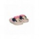Chaussons de maison roses Minnie Mouse avec oreilles et nœud