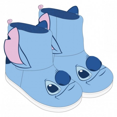 Zapatillas de casa bota azules con diseño de Stitch