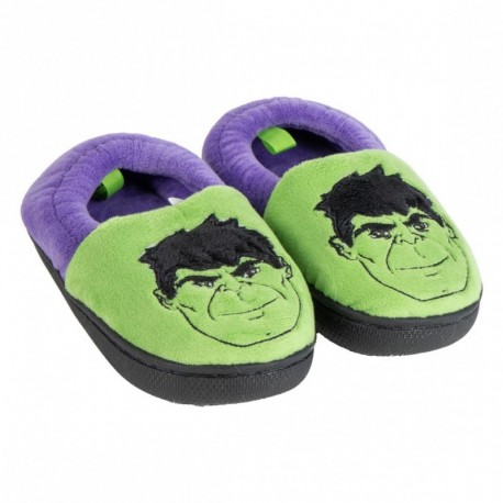 Zapatillas de casa Hulk Avengers verdes y moradas