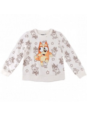 Sudadera blanca de Bluey con diseño repetido