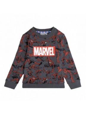 Sweat-shirt gris avec design Spiderman pour enfants