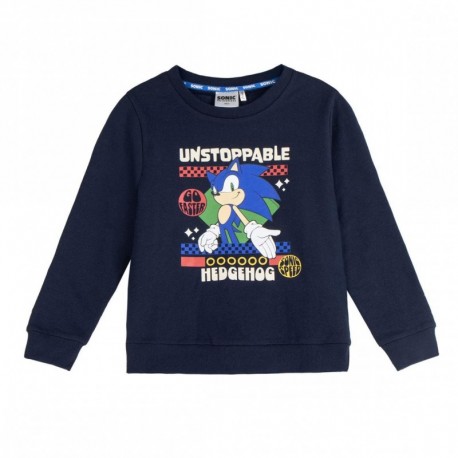 Sweat-shirt bleu Sonic pour enfants
