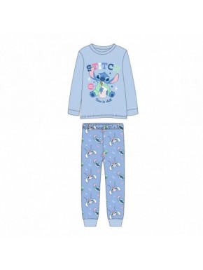 Pijama infantil largo azul de Stitch