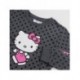 Sudadera gris de Hello Kitty con lunares negros para niñas