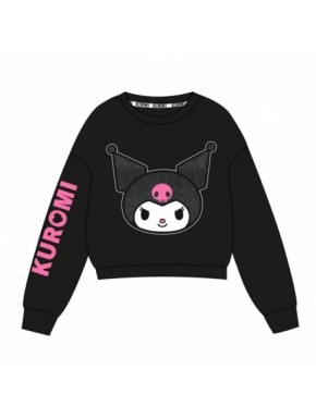 Sweatshirt noir Hello Kitty Kuromi pour enfants