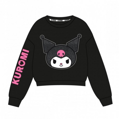 Sudadera negra Hello Kitty Kuromi para niños