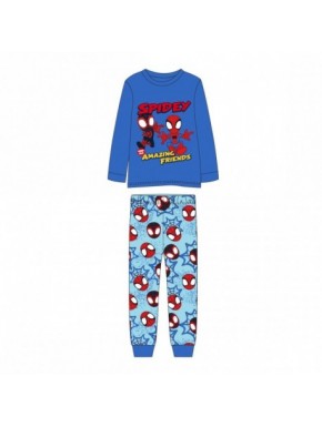Pijama largo azul de Spidey para niños