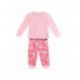 Pijama longo rosa Peppa Pig com design de corações
