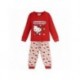 Pijama largo Hello Kitty rojo y rosa para niñas