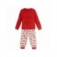 Pijama largo Hello Kitty rojo y rosa para niñas