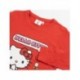 Pijama largo Hello Kitty rojo y rosa para niñas