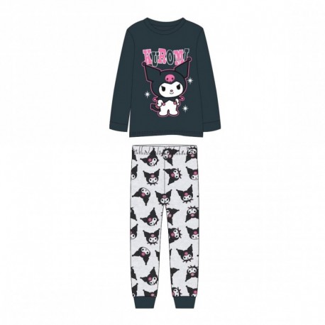 Pijama largo Kuromi Hello Kitty en color oscuro