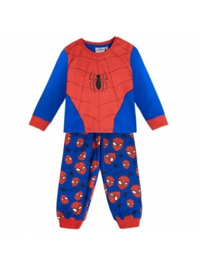 Pijama largo Spiderman rojo y azul para niños