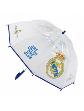 Parapluie manuel POE bulle Real Madrid blanc et bleu