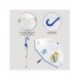 Guarda-chuva manual POE bolha Real Madrid branco e azul