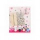 Figuras coloreables de madera Minnie con pinturas y pincel