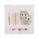 Figuras de madeira para colorir de Gabby's Dollhouse com tintas e pincel