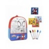 Conjunto DIY Mochila Spidey Artesanato 100% Poliéster - Vermelha