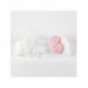Turbante de maquillaje Hello Kitty blanco con lazo rosa