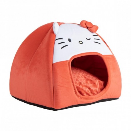 Cueva cama para perro rojo Hello Kitty