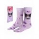 Chaussettes Hello Kitty Kuromi Violet Taille Unique