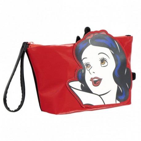 Trousse de toilette Disney Méchantes noire et rouge avec fermeture éclair