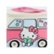 Neceser de aseo Hello Kitty rosa y blanco en forma de furgoneta