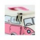 Trousse de toilette Hello Kitty rose et blanc en forme de van