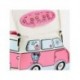 Neceser de aseo Hello Kitty rosa y blanco en forma de furgoneta