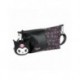 Sac noir Hello Kitty Kuromi avec imprimés roses