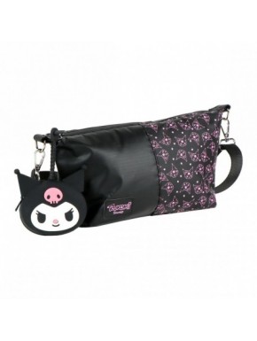 Sac noir Hello Kitty Kuromi avec imprimés roses