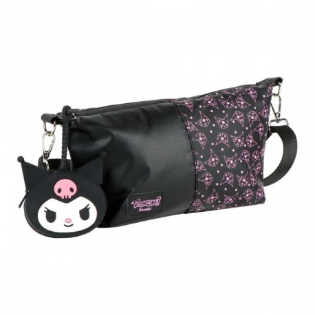 Sac noir Hello Kitty Kuromi avec imprimés roses