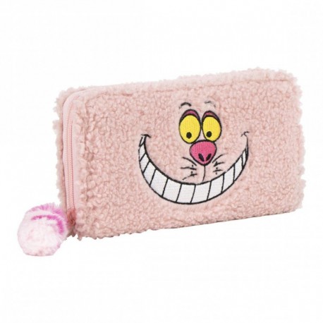 Portefeuille Disney Alice rose avec design du Chat de Cheshire