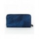 Cartera de polipiel azul de Stitch con grabado y cremallera