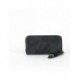 Cartera de polipiel negra Minnie con logo dorado de Disney