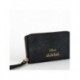 Cartera de polipiel negra Minnie con logo dorado de Disney