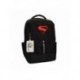 Mochila negra Superman con logotipo rojo