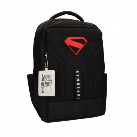 Mochila negra Superman con logotipo rojo