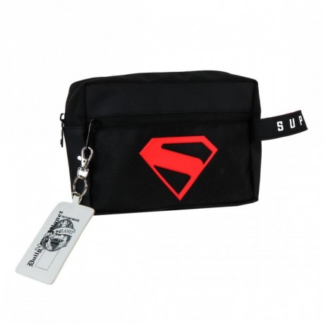 Neceser negro de Superman con logotipo rojo