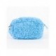 Bolso borreguillo azul de Stitch con correa y compartimento extra rosa