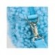 Sac en sherpa bleu Stitch avec bandoulière et compartiment rose supplémentaire